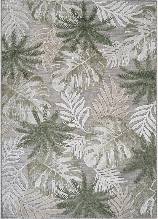 Floral Indoor Outdoor Rugs 9x12 Large Area Rug for Living Room, Patio Decor, Kitchen, and Entryway Rug, Washable Stain Resistant Outside Carpet Green 9 x 12