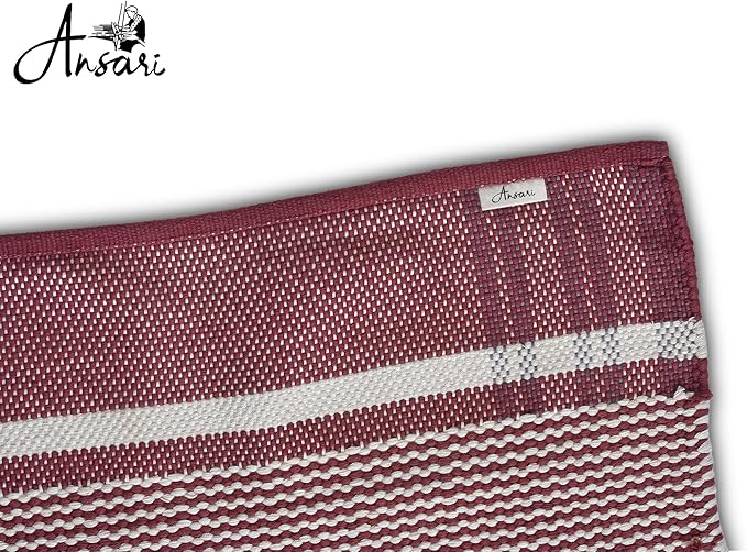 Craftyansari Handwoven Cotton Yoga Mat, Natural, 72 x 24 Inches, Fair Trade, Soft Absorbent Surface for Exercise, Workout, Meditation