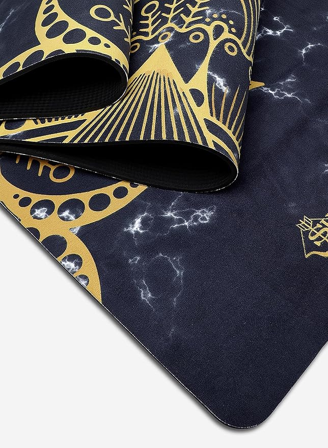 TPE Yoga Mat - Artist Designed, Premium eco friendly mats, Non Slip, Non toxic, Great For Regular & Hot Yoga, Pilates and Workouts (72 inch x 24 inch x 6mm thick)