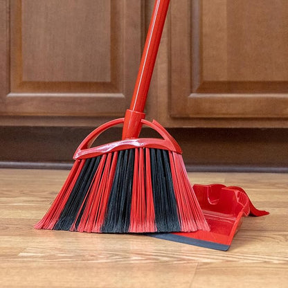 O-Cedar One Sweep Broom with Step-On Dustpan | Remove 99% with One Sweep | Lightweight Quiet Cleaning Tool | Ideal for Pet Owners