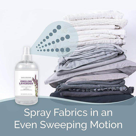 SMELLS BEGONE Air Freshener Home & Linen Spray - 16 oz, Pack of 2 - Odor Eliminator - Made with Essential Oils - English Lavender Scent