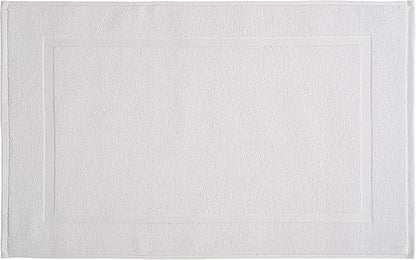 Amazon Basics Premium 100% Cotton, Absorbent Soft Bath Mat, Machine Washable, 684 GSM, White, 30" x 20" Hotel Spa Shower/Bathtub Mats, Pack of 6