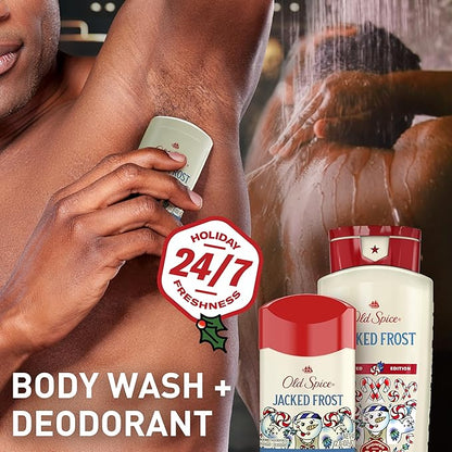 Old Spice Antiperspirant & Deodorant for Men, Holidudes Limited Edition, 24/7 Sweat Protection, Stocking Stuffer, Jacked Frost Frosted Mint Scent, 2.6 oz
