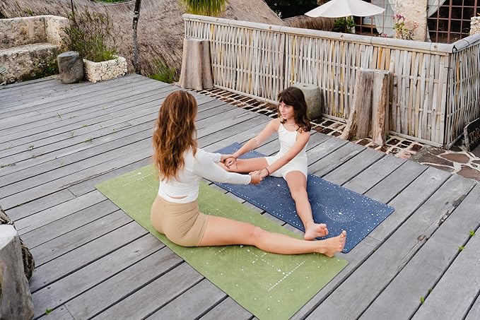 Yoga Design LAB | The Kids Yoga Mat | Eco-Friendly + Supportive + Colorful Childrens Play | Yoga, Exercise | Carrying Strap!