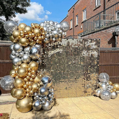 Metallic Silver Balloons, 12 Inch Silver Balloons 30Pcs Chrome Silver Metallic Balloon Silver Shiny Silver Latex Balloons for Birthday Graduation Anniversary New Year Wedding Party Decorations