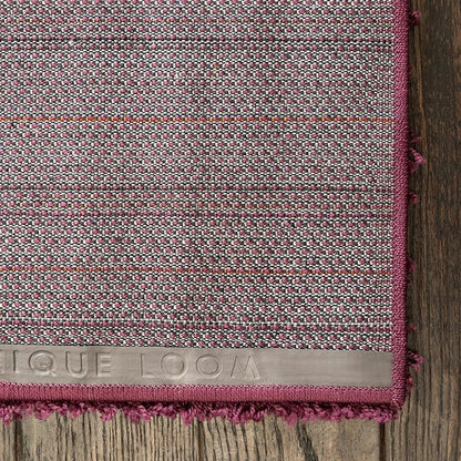 Unique Loom Solid Shag Collection Area Rug (8'x 11' Rectangle, Eggplant Purple)