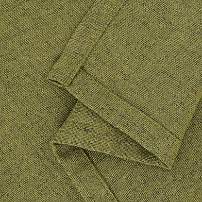 YoungsTex Olive Green Linen Curtains 63 Inches Length for Bedroom - Short Textured Light Filtering Window Drapes with Bronze Grommet Privacy for Living Room/Farmhouse, 2 Panels, 42 x 63 Inch