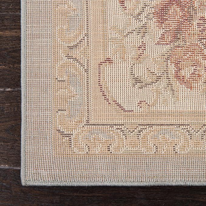 Rugs.com Chateau Collection Rug - 3 Ft Square Light Blue Medium Pile Rug