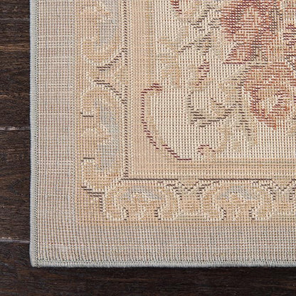 Rugs.com Chateau Collection Rug - 3 Ft Square Light Blue Medium Pile Rug