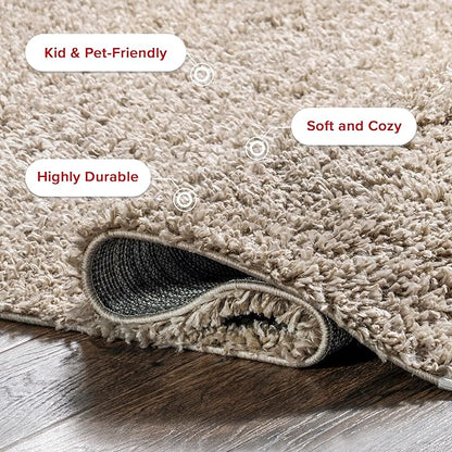 nuLOOM Neva Modern Tasseled Shag Area Rug, 11x15, Beige