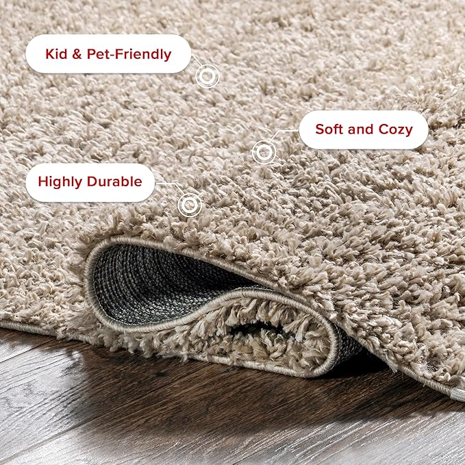 nuLOOM Neva Modern Tasseled Shag Accent Rug, 2x3, Beige