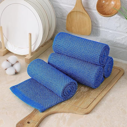 Kitinjoy 100% Cotton Waffle Weave Kitchen Towels, 6-Pack Super Soft and Absorbent Dish Towels for Drying Dishes, Kitchen Hand Towels, 13 in x 28 in, Blueberry