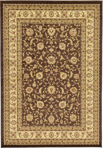 Rugs.com Aditi Collection Rug – 7' x 10' Brown Low Rug Perfect for Living Rooms, Large Dining Rooms, Open Floorplans