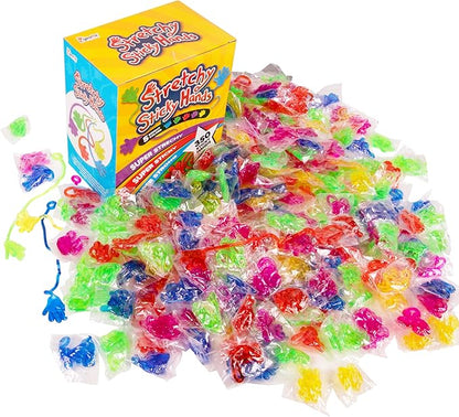350 Pcs Bulk Sticky Hands for Kids - Slappy Slap Little Small Hands Sticky Toy - Goodie Bags Stuffers Party Favors for Birthday, Treasure Box, Hand Game 4-8, 8-12 - Easter Basket Fillers