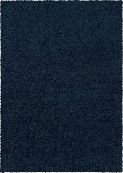 Unique Loom Solid Shag Collection Area Rug (10' x 13' 11" Rectangle, Sapphire Blue/ Navy Blue)