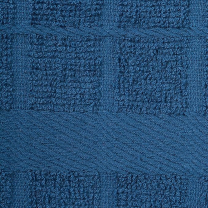 DII Basic Terry Collection Solid Windowpane Dishcloth Set, 12x12, Blue, 6 Piece