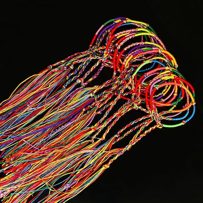 Resinta 40 Pieces Handmade Braided Bracelets Assorted Colors Friendship Cords Thread Bracelets Party Supply Favors for Wrist Anklet