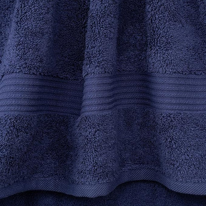 Cotton Paradise 100% Cotton Turkish Washcloth Set for Bathroom, 4 Piece Soft Absorbent Small Hand Face Towels Wash Rags, Navy Blue