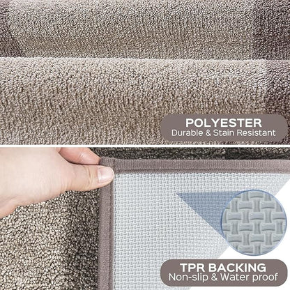 Machine Washable Kitchen Rug 24" x 96", Non Slip Kitchen Mat for Floor, Absorbent Entrance Runner Rug for Bedroom, Hallway, Bathroom, Door (Roll Packing)