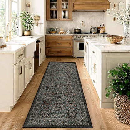 Runner Rug 2x6 Kitchen Runners Non Skid Washable ft Washable Green Hallway Rug