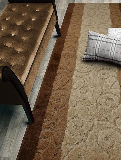 20 FT Brown Extra Long Hallway Runner Rug, Non Slip Washable Indoor Carpet 2'2" x 20' for Bathroom, Entryway, or Living Room! Farmhouse Floor Mat, Custom Lenght
