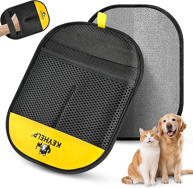 Pet Hair Removal Glove for Dogs & Cats, Newly Upgraded Reusable Electrostatic Pet Hair Glove, Pet Hair Remover Tool for Clothing, Couch, Bed, Carpet, Car Seat