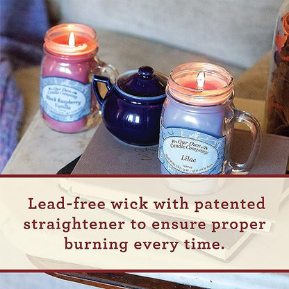 Our Own Candle Company, Strawberries & Cream Scented Mason Jar Candle, 100 Hour Burn Time, 13 Ounces