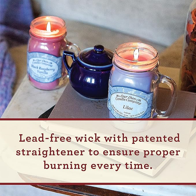 Our Own Candle Company, Christmas Triple Scented Mason Jar Candle, 100 Hour Burn Time, 13 Ounces