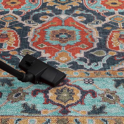 Keen Home Design 10x14 Rug - Machine Washable Area Rug with Non-Slip Backing, Ideal for Living Room, Dining Room, Bedroom - Vintage, Easy Clean, Durable, Low Pile Rug - (9'7" x 14')