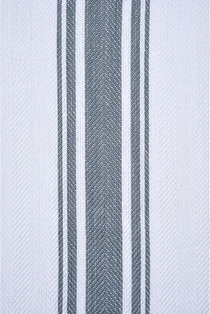 100% Cotton Kitchen Towels – Ultra Absorbent and Quick-Dry Dish Towels – Durable, Lint-Free and Soft Weave with Hanging Loop – Extra Large 18x28 Inches – Grey (Pack of 8)