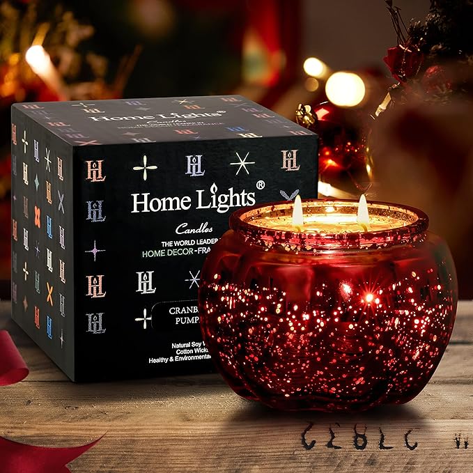 Scented Candles for Home Decoration - Aromatherapy Candles - Pumpkin Shaped -Vanilla Caramel | Thanksgiving Candle Gift Natural Soy Wax Candles