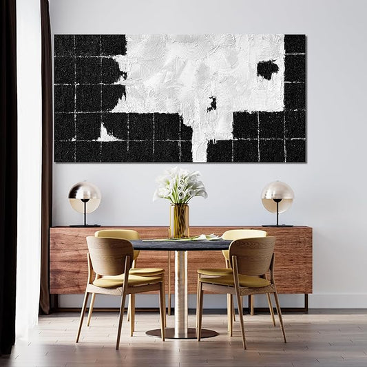 Canvas Wall Art Decor Wall Art Pictures for Living Room Black and White Wall Art Prints Abstract Canvas Art Wall Decor Large Modern Abstract Wall Art Artwork for Walls Bedroom Office Decor 24" X 48"