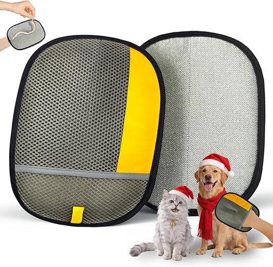 Thickened Ectrostatic Pet Hair Removal Glove, Magic Brush Pet Hair Remover Tool for Cat & Dog, Upgraded Reusable Pet Hair Gloves for Couch, Clothing, Carpet & Car Seat, Cat Grooming Gloves