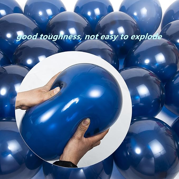 300 Pack Navy Blue Balloons 12 inch Royal Navy Latex Party Balloon Bulk for Various Party Events Decorations