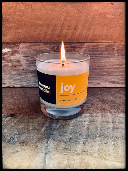 Joy, Grapefruit & Magosteen, Highly-Scented, Inspirational Soy Candle, Made in USA, Pure Essential Oils, Aromatherapy, 8 oz