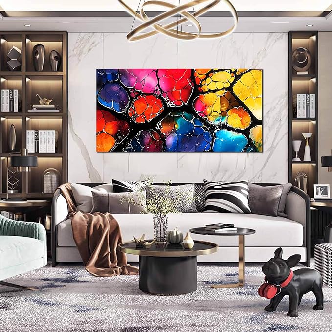 Abstract Canvas Wall Art for Living Room Bedroom Home Office Modern Colorful Abstract Picture Large Canvas Prints Size 24x48