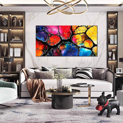 Abstract Canvas Wall Art for Living Room Bedroom Home Office Modern Colorful Abstract Picture Large Canvas Prints Size 24x48