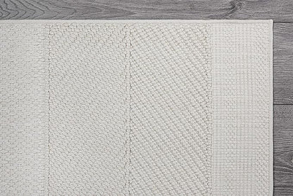 Beverly Rug Micro Loop Large Area Rug White 10x14 Modern Luxury Boho Geometric Durable Indoor Area Rugs for Living Dining Room Office Stain Resistant Non Shedding Casual Indoor Carpet White 10 x 14