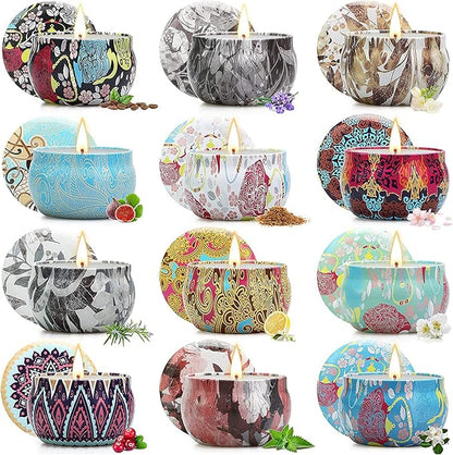 Candles, Candles Gifts for Women, 12 Pack Scented Candles, Soy Candles, Valentines Day Gifts for Women, Stress Relief & Body Relax, Ideal Gifts for Women Birthday, Mothers Day Gifts for Mom