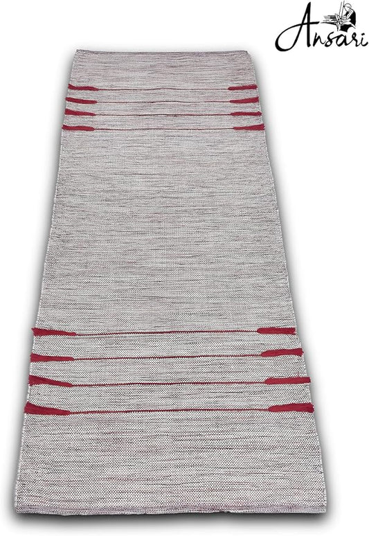 Craftyansari Handwoven Cotton Yoga Mat, Natural, 72 x 24 Inches, Fair Trade, Soft Absorbent Surface for Exercise, Workout, Meditation