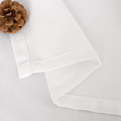 BGment White Linen Curtains for Living Room 108 Inch Length 2 Panels Set, Country Rustic Window Drapes with Grommet Textured Light Filtering for Bedroom Laundry Privacy, Each 52 Inch Wide