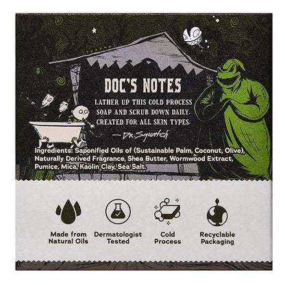 Dr. Squatch Nightmare Before Christmas Collection - Natural 4 Soap Gift Set - Cold Process Soap with No Harsh Chemicals - Skellington Suds, Oogie Boogie's Brew (4 Pack)