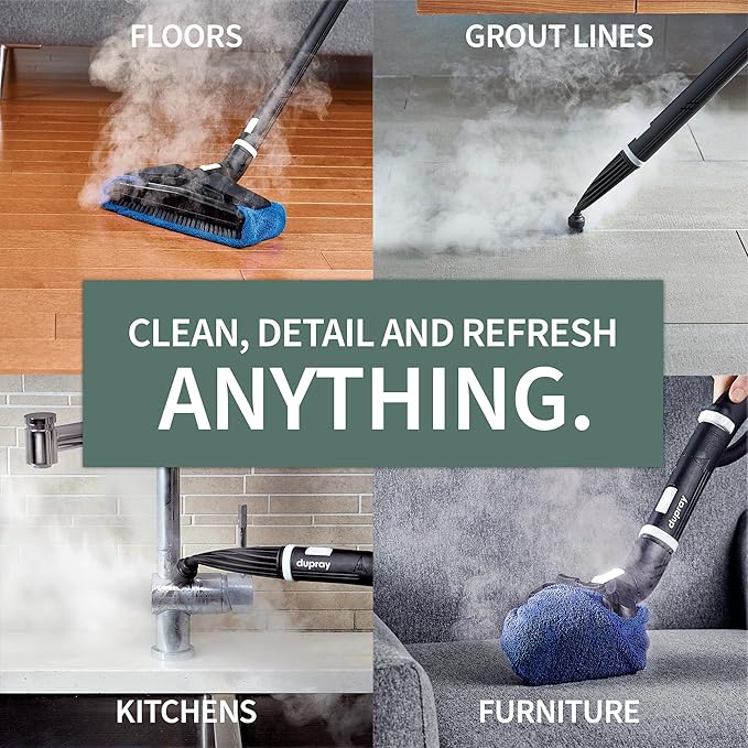 Dupray One Steam Cleaner: Portable, chemical-free all-purpose steamer for floors, tiles, and more. Made in Europe, ideal for home and professional use.