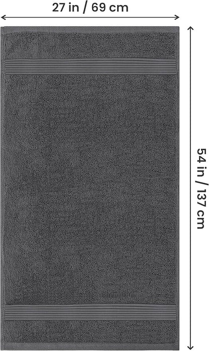 Utopia Towels 12 Pack Bath Towels Set, (27 x 54 Inches) 100% Ring Spun Cotton, Quick Dry, Highly Absorbent, Soft Feel Towels, Perfect for Daily Use (Grey)