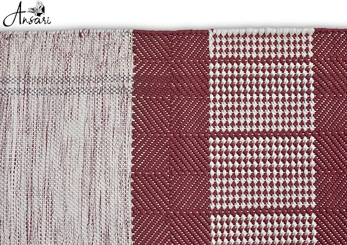 Craftyansari Handwoven Cotton Yoga Mat, Natural, 72 x 24 Inches, Fair Trade, Soft Absorbent Surface for Exercise, Workout, Meditation
