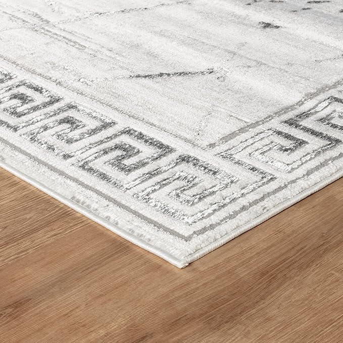 GLORY RUGS Area Rugs Marble 4x5 Cream Gray Carpet Modern Abstract Rug Living Room Dining Bedroom Rug
