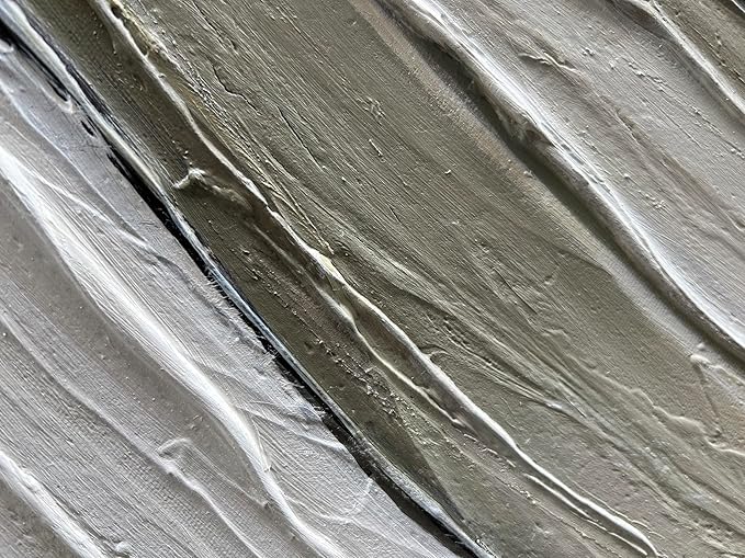 Art 30x60 inch Hand Painted Green and White Textured Oil Paintings Large Modern Abstract Canvas Art Home Wall Decoration