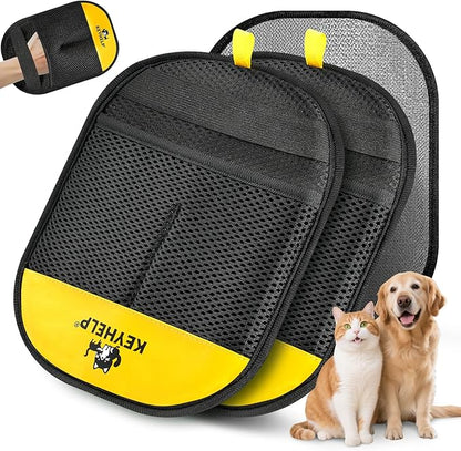 2PCS Pet Hair Removal Glove for Dogs & Cats, Newly Upgraded Reusable Electrostatic Pet Hair Gloves, Pet Hair Remover Tool for Clothing, Couch, Bed, Carpet, Car Seat