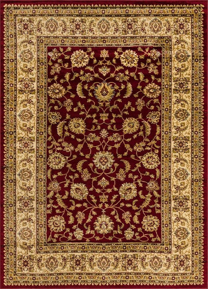 Rugs.com Aditi Collection Rug – 7' x 10' Red Low Rug Perfect for Living Rooms, Large Dining Rooms, Open Floorplans