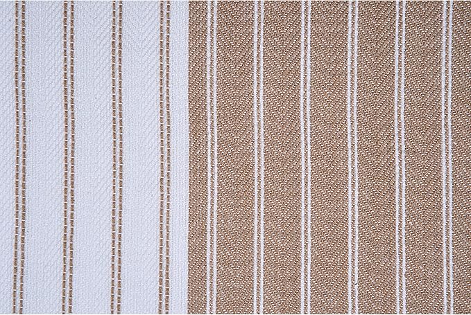 Premium Cotton Weave Kitchen Towels Set – Ultra Absorbent, Quick-Dry Dish Towels with Hanging Loop – Extra Large 18x28 Inches – Beige (Pack of 8)